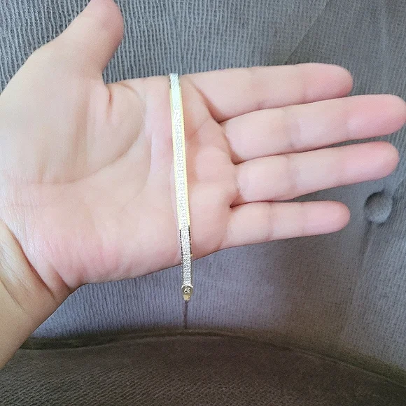 Mia Fiore Two✌️ Tone Herringbone Bracelet - NWT - Picture 7 of 16